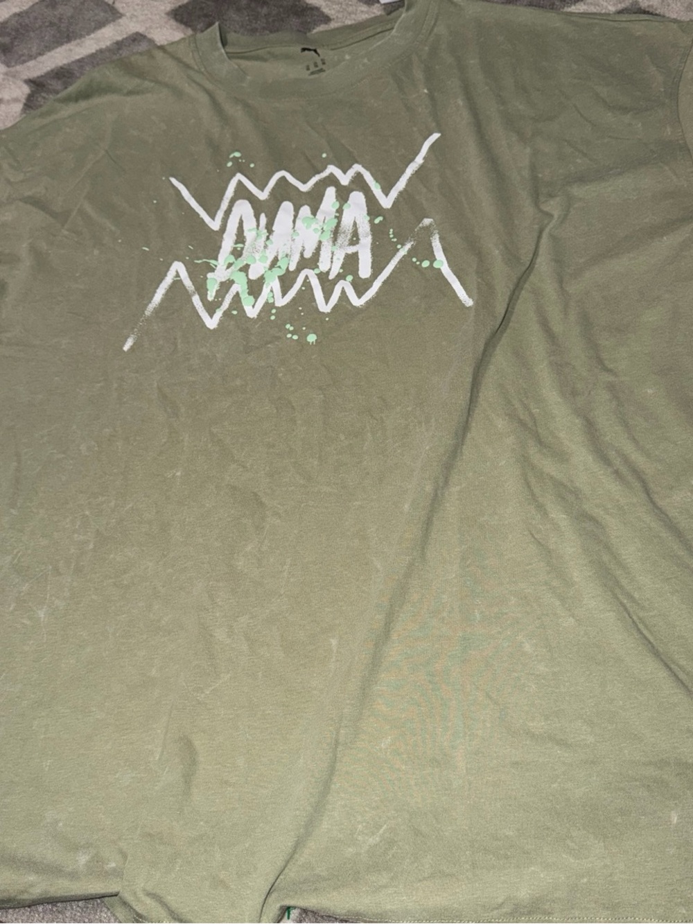 Puma men’s 2X green tie dye graffiti tee / NEW